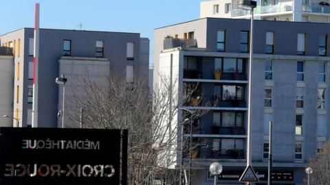 Apartment buildings seen in image of Croix Rouge Reims neighbourhood