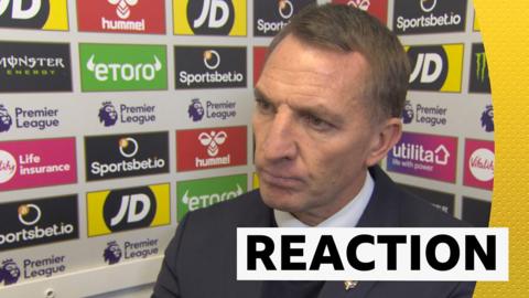 Leicester City manager Brendan Rodgers says his players "deserved more" after their "disappointing" 1-0 defeat by Southampton.