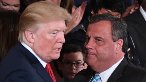 Donald Trump (left) and Chris Christie. Photo: October 2017