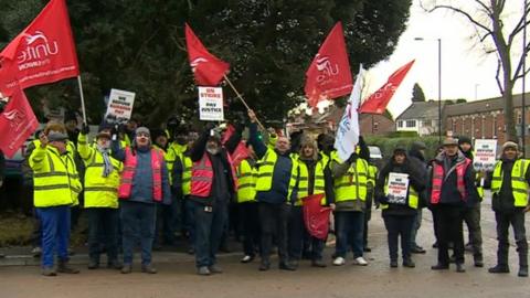 Striking bin workers