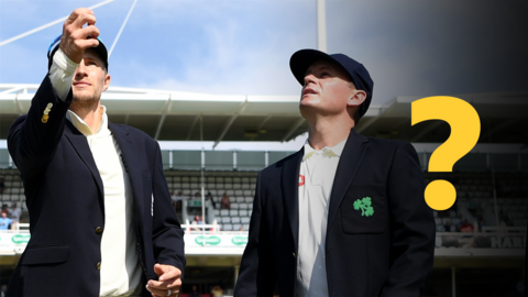 Joe Root and William Porterfield at the toss ahead of the first England-Ireland Test at Lord's in 2019