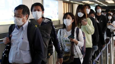 Travellers arriving at Bangkok, Thailand