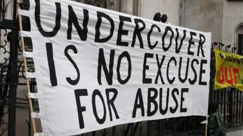 Banner outside The High Court