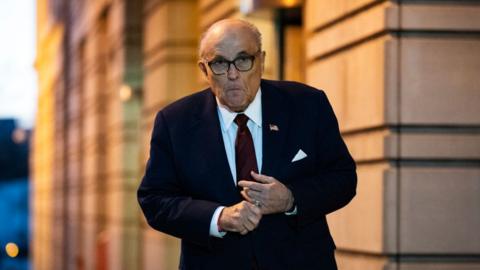 Rudy Giuliani outside of court