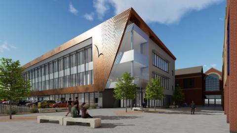 A picture of the planned Ellesmere Port council buildings