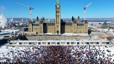 Protesters in Ottawa