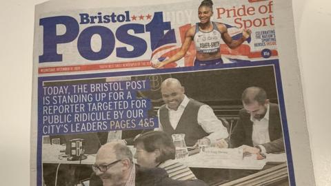 Bristol Post front page 11 December, 2019