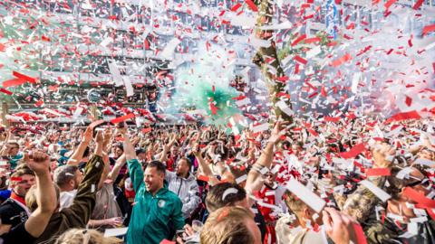 Feyenoord fans celebrate