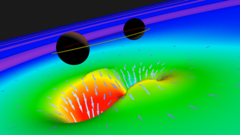 black hole merger simulation