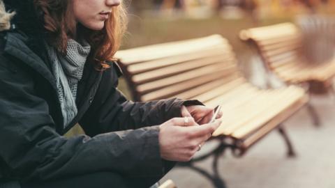 girl on bench