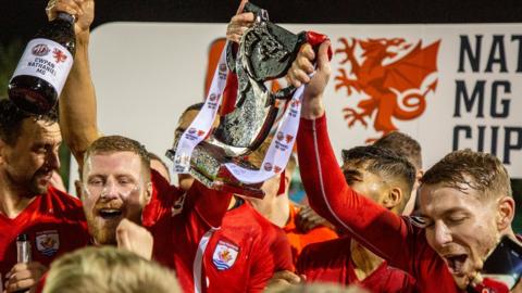 Connah's Quay players celebrate