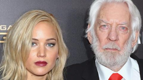 Jennifer Lawrence and Donald Sutherland