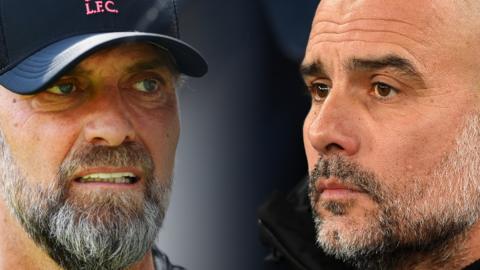 Liverpool manager Jurgen Klopp (left) and Manchester City counterpart Pep Guardiola