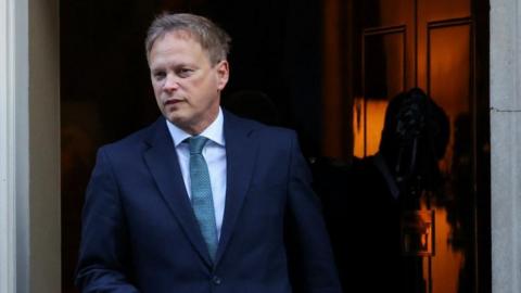 British Defence Secretary Grant Shapps leaves following a Cabinet meeting at 10 Downing Street in London