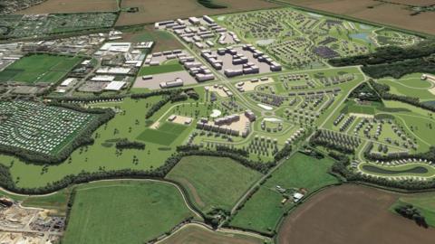 An artist impression showing the Skegness Gateway project