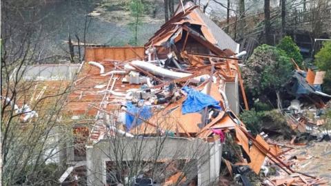 A destroyed house in in Hoover, Alabama. Photo: 25 March 2021