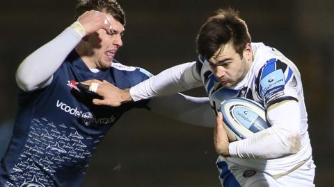 Cameron Gray in possession for Bath