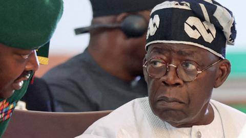 Bola Tinubu at an Ecowas meeting in Abuja, Nigeria - December 2023