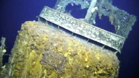 The recovered USS Grayback