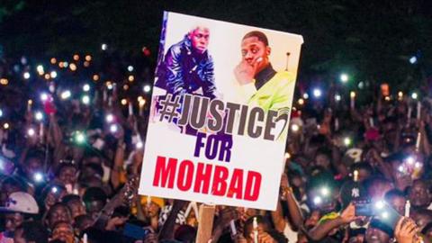 MohBad fans attending a memorial concert in Lagos, Nigeria - Thursday 21 September 2023