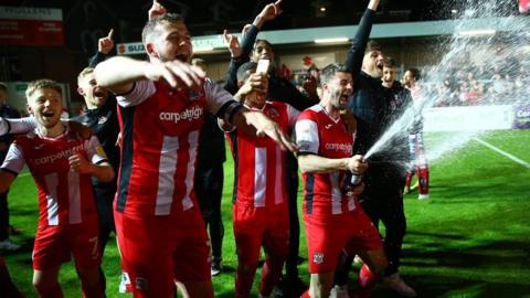 Exeter City celebrate promotion