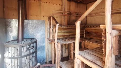 A photo of the traditional Finnish sauna