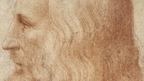 "A Portrait of Leonardo" completed by one of his students Francesco Melzi about 1515 - 1518