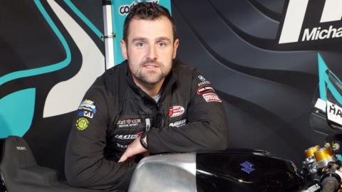 Michael Dunlop with his Hawk Racing Suzuki