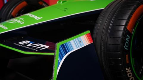 Envision Racing's climate stripes