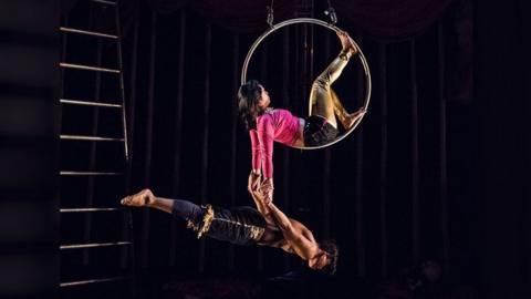 Aman and Renu were forced to train as acrobats after being trafficked from Nepal