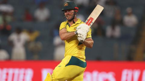 Australia's Mitchell Marsh batting against Bangladesh