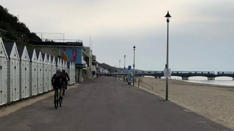 Cyclists on Bournemouth promenade