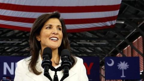 Nikki Haley at her announcement event on Wednesday
