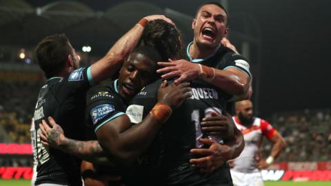 Huddersfield celebrate