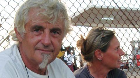 Jurgen Kantner and his wife Sabine Merz pictured in Somalia in 2009