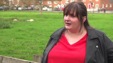 Former Apprentice Louise James, 33, speaks to the BBC on the farm where she now works.
