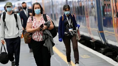 Commuters at London Waterloo