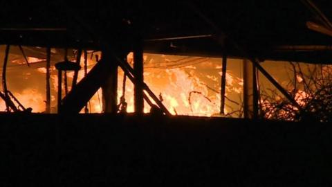 The blaze at Llandow Industrial Estate