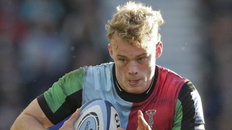 Louis Lynagh in action for Harlequins