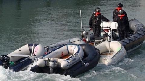 Border control boat in Dover