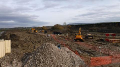 Building work has begun on the site's infrastructure