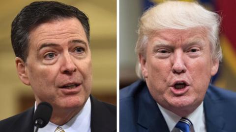 James Comey and Donald Trump composite