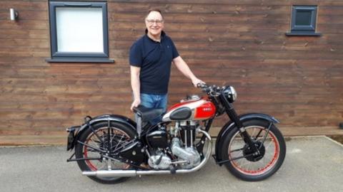 Stephen Betts with his bike