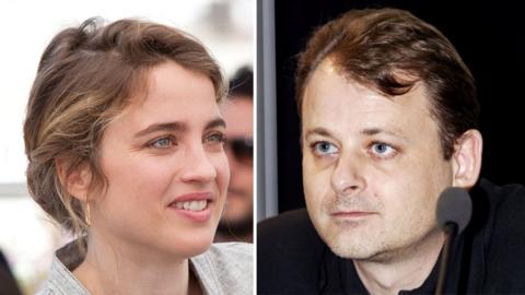Actress Adèle Haenel (L) and film director Christophe Ruggia
