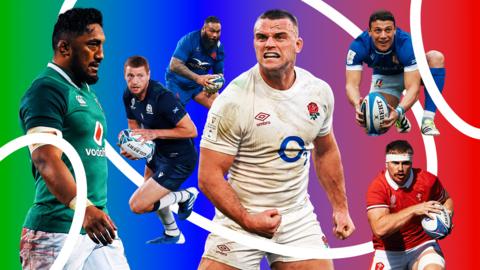 A composite image of players from all the countries in this year's Six Nations