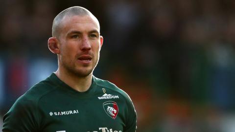 Mike Brown in action for Leicester Tigers