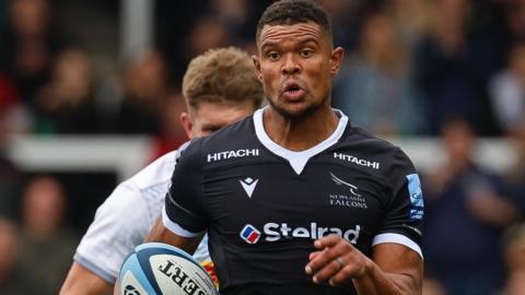 Nathan Earle in action for Newcastle Falcons