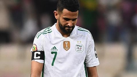 Algeria captain Riyad Mahrez after missing a penalty against Ivory Coast