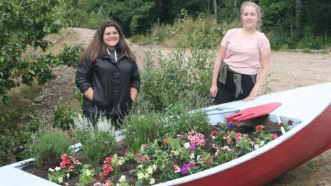 Pupils working at former quarry