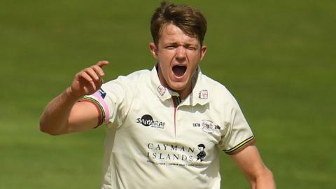 Josh Shaw in action for Gloucestershire